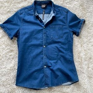 ASOS denim button down tee